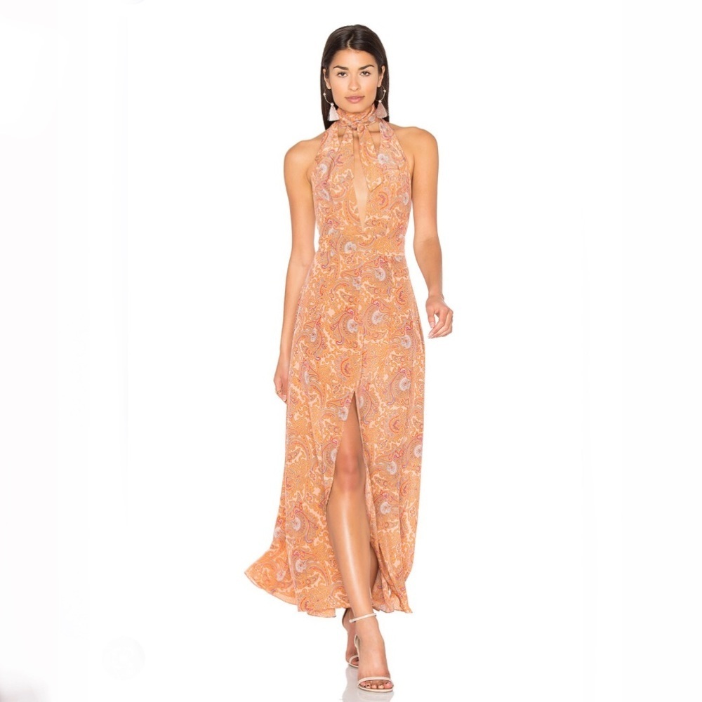 REVOLVE MAJORALLE Frontier Silk Dress in Paisley Print